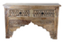 Reborn Indian Mango Wood Rustic Console Entry Sideboard With Etch Deigns