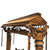 Jyothi Handcarved Rosewood Traditional Indian Indoor Swing Jhoola with Canopy